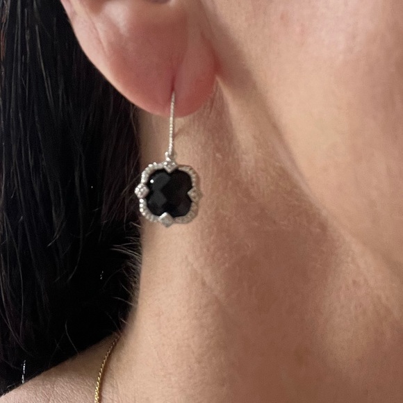 Jilco NIB onyx and sterling earrings - Picture 3 of 9